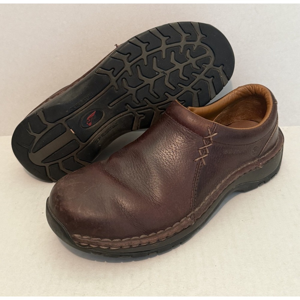 Red Wing 1621 Womens 8B Brown Leather Slip On Work Shoes ASTM F2892-11 1621